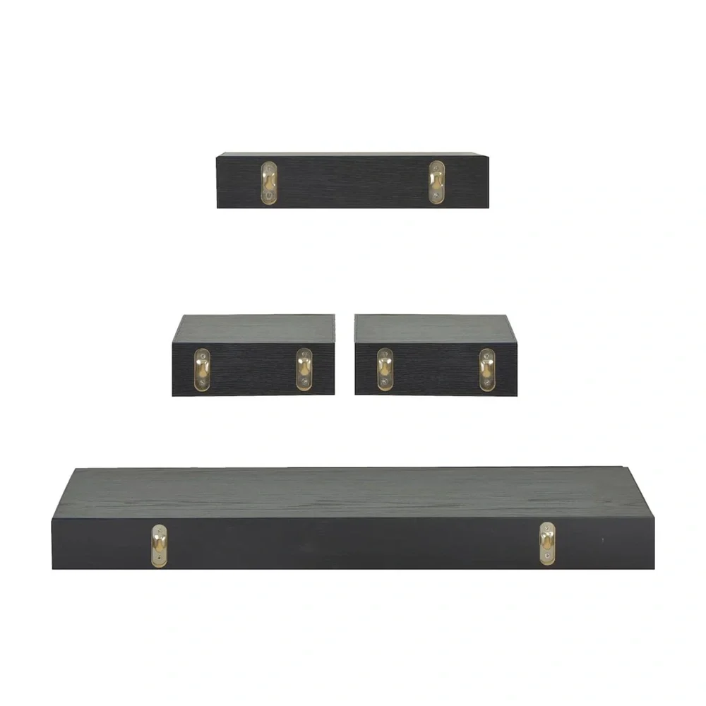Belle Maison Floating Shelves 4 pc Set in WHITE